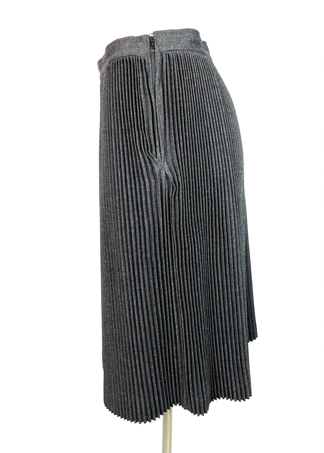Valentino Boutique Pleated Midi Skirt, Grey Size 12