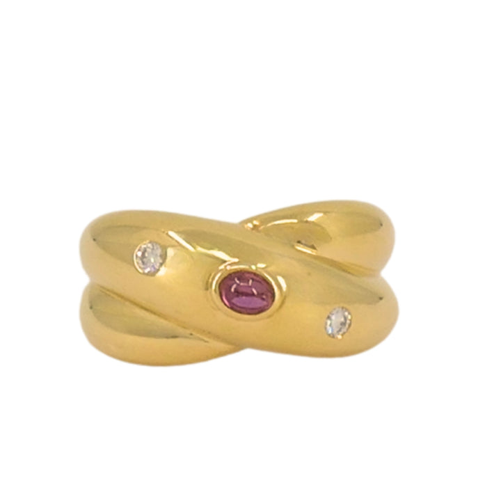 Vintage Cartier Ring 18k Gold Crossover Design
