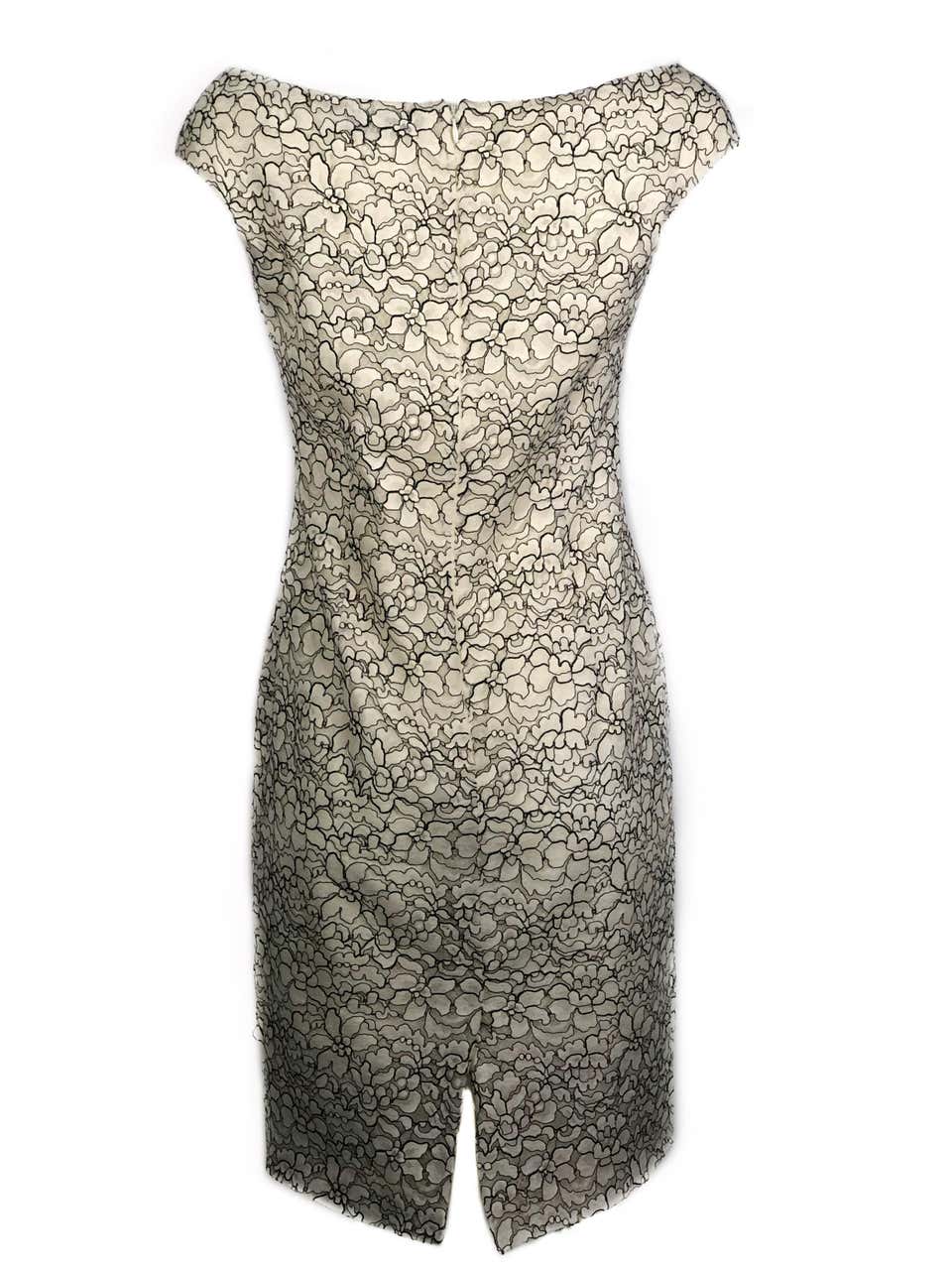 Vintage CHRISTIAN DIOR White Floral Lace Dress Size 8 – Nadine Krakov  Collection