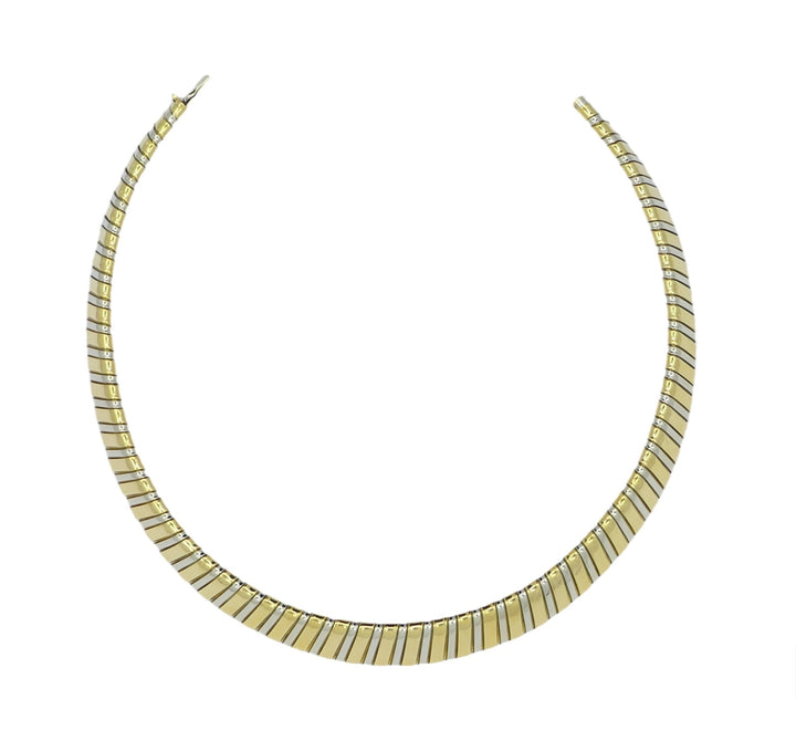 Vintage Carlo Weingrill Two-tone 18k Gold Necklace