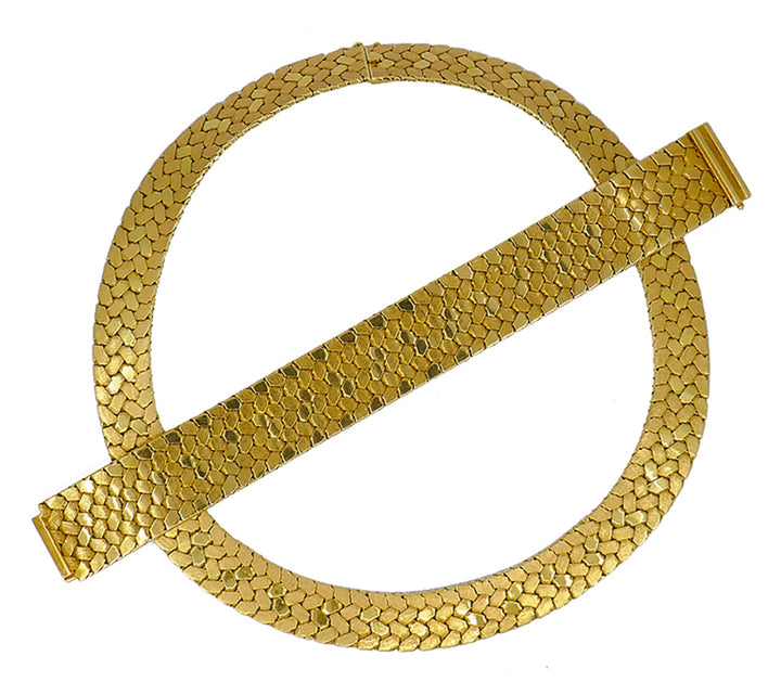 Cartier Vintage Gold Bracelet and Necklace Set 18k Estate