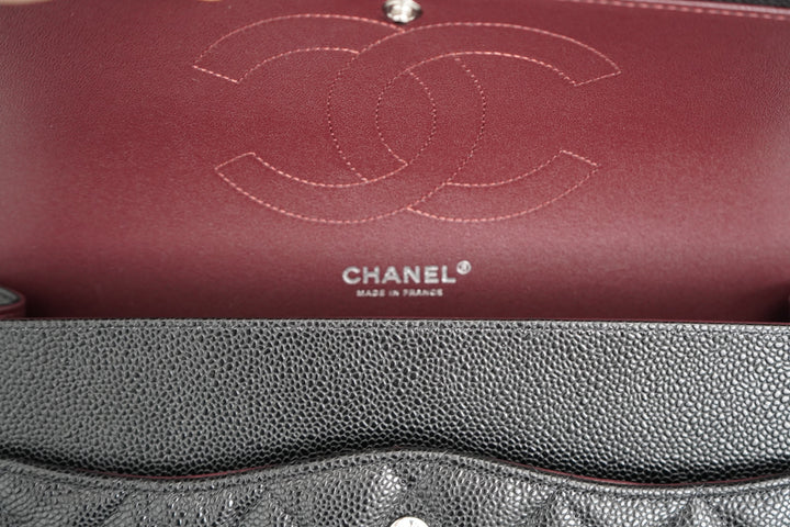 Chanel Jumbo Caviar Leather Black Classic Flap Bag