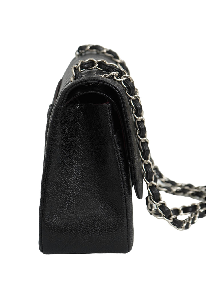 Chanel Jumbo Caviar Leather Black Classic Flap Bag