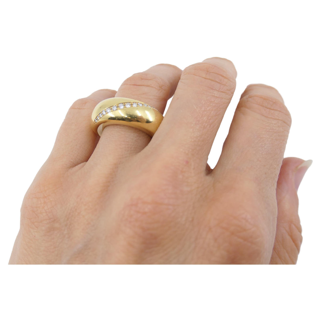 Chaumet Anneau Ring Diamond Gold Band