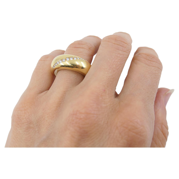 Chaumet Anneau Ring Diamond Gold Band