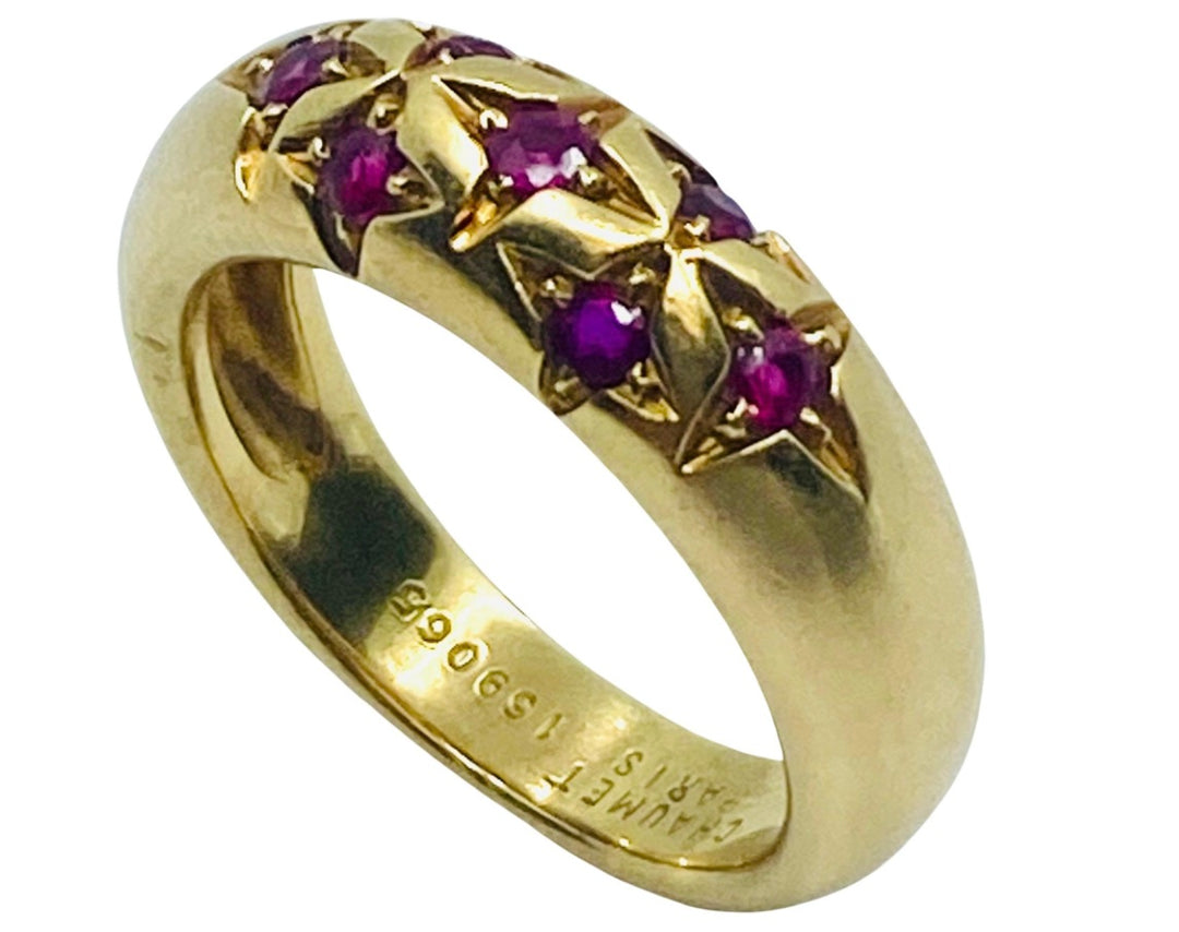 Chaumet Starry Ring 18k Gold Ruby