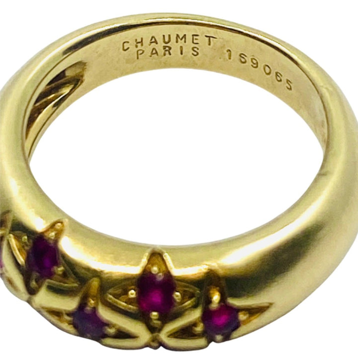 Chaumet Starry Ring 18k Gold Ruby