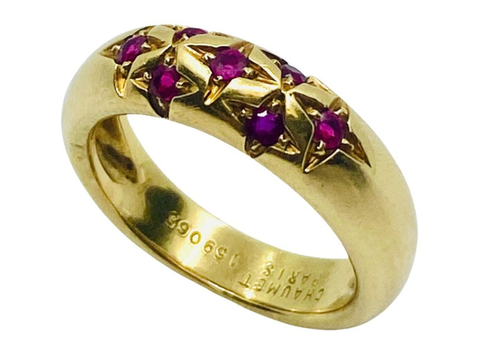 Chaumet Starry Ring 18k Gold Ruby