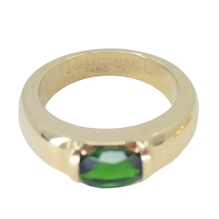 Chaumet Pair of 18k Gold Tourmaline Rings