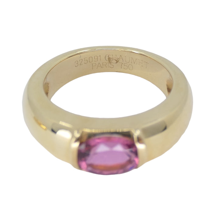 Chaumet Pair of 18k Gold Tourmaline Rings