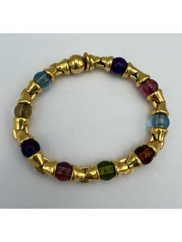 Bulgari Gold Bracelet with Gemstones 1990s