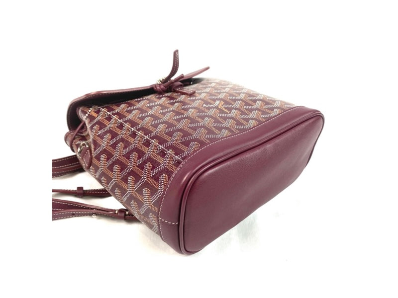 Goyard Alpin Coated Canvas Mini Backpack Burgundy