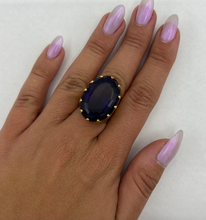 Buccellati Gold Cocktail Ring Amethyst