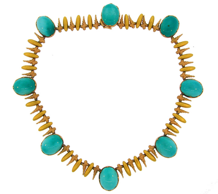 Buccellati Turquoise Two-Tone Gold Necklace 1950s