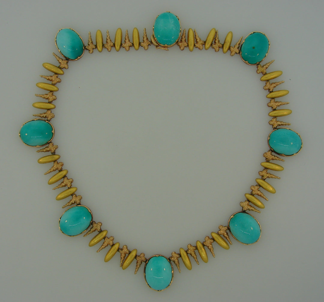 Buccellati Turquoise Two-Tone Gold Necklace 1950s