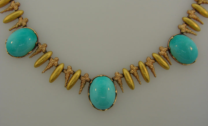 Buccellati Turquoise Two-Tone Gold Necklace 1950s