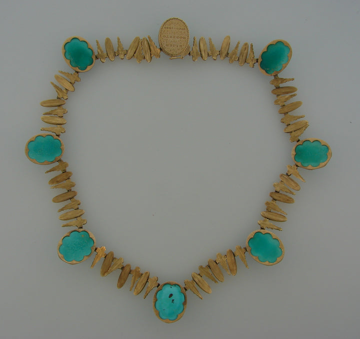 Buccellati Turquoise Two-Tone Gold Necklace 1950s