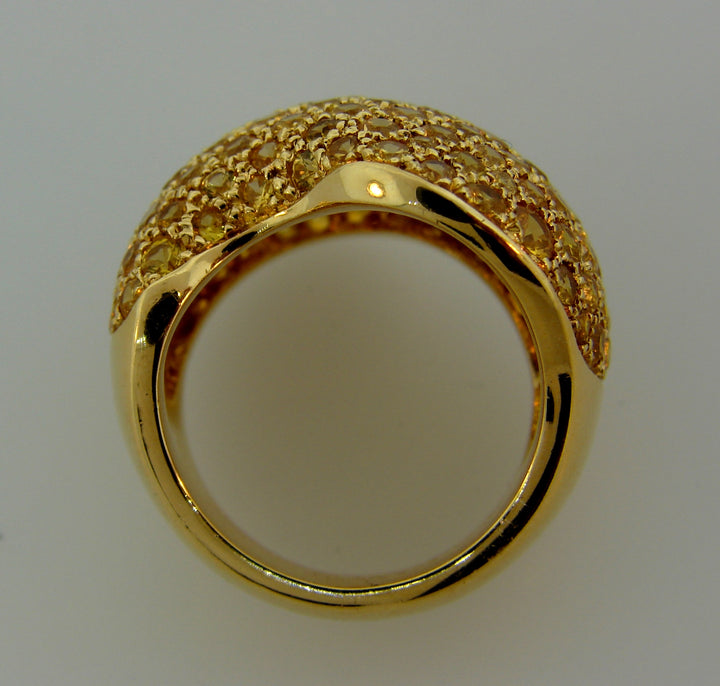 Vintage Van Cleef & Arpels Yellow Sapphire Gold Ring, 1980s