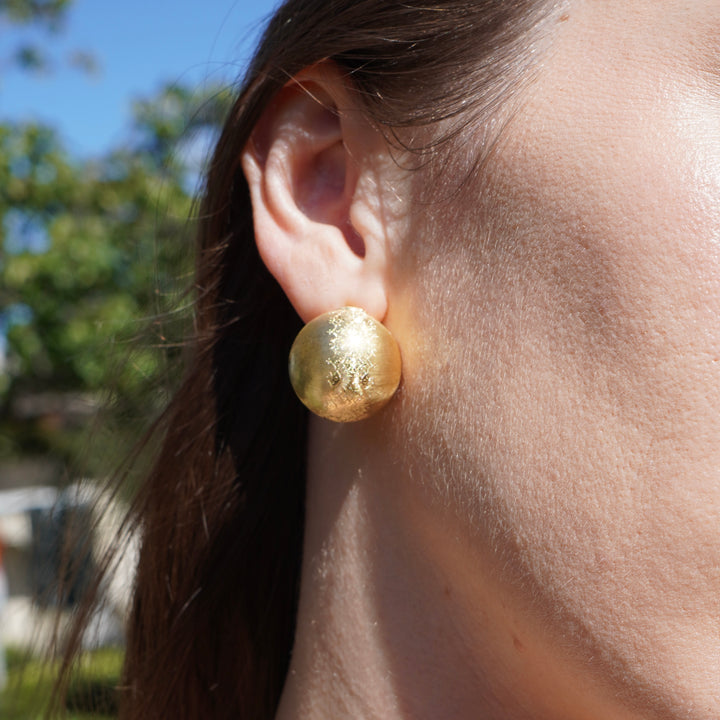 Vintage Buccellati 18k Gold Ball Earrings