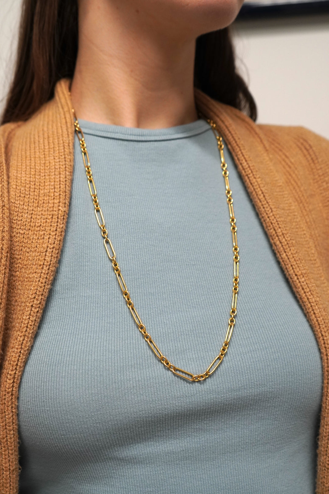 Tom Ford Italian 18k Yellow Gold Chain Link Necklace