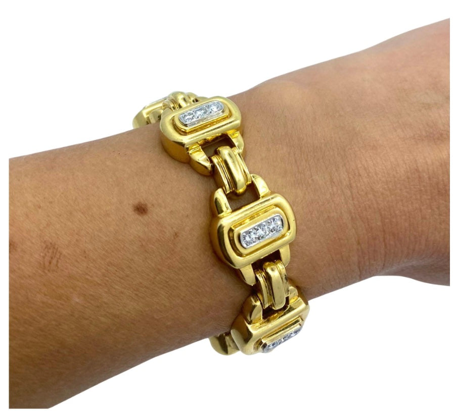 David Webb Diamond Bracelet 18k Gold