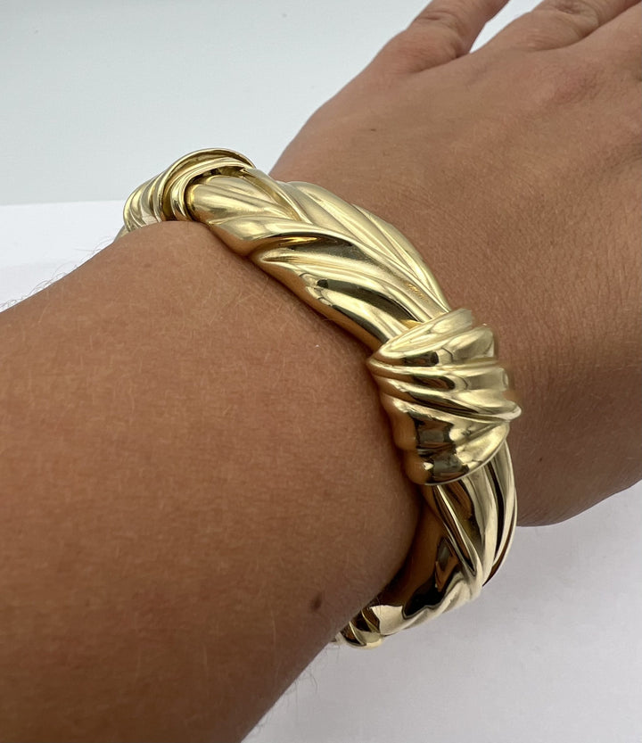 Angela Cummings Gold Bangle Bracelet circa 1984