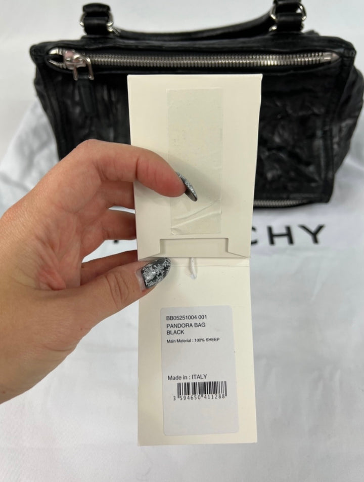 Givenchy Black Leather Pandora Crossbody Handbag