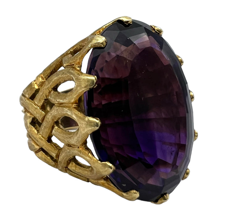 Buccellati Gold Cocktail Ring Amethyst