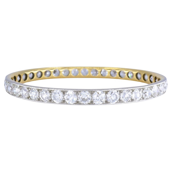 Edwardian Bracelet Old European Cut Diamonds Platinum Gold