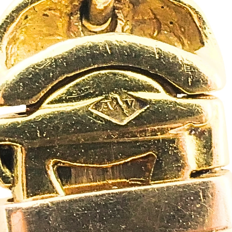 André Vassort 18k Gold Necklace Emerald Heart Pendant GIA