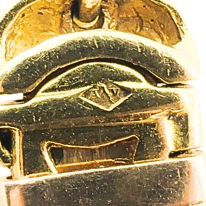 André Vassort 18k Gold Necklace Emerald Heart Pendant GIA