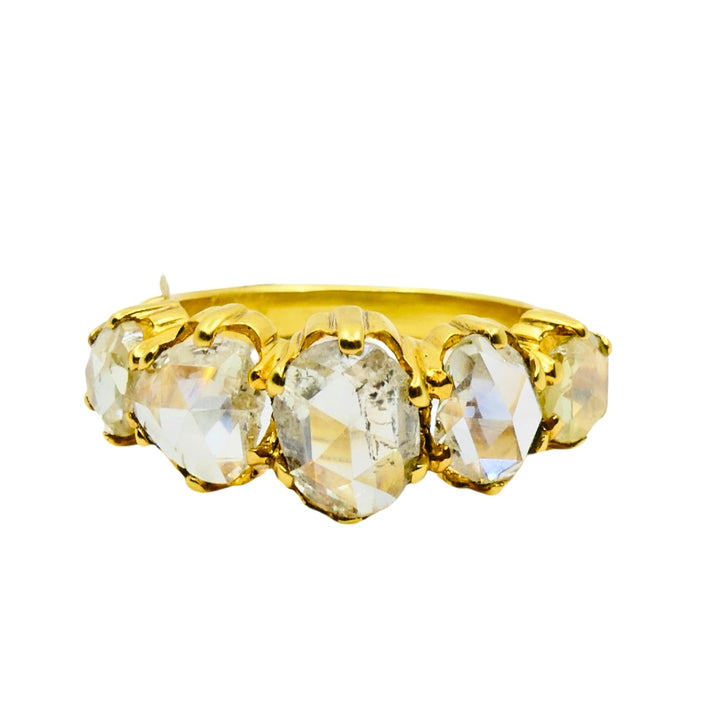 Victorian Ring Rose Cut Diamond Gold