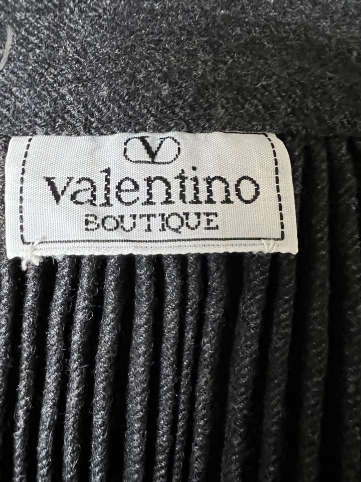 Valentino Boutique Pleated Midi Skirt, Grey Size 12