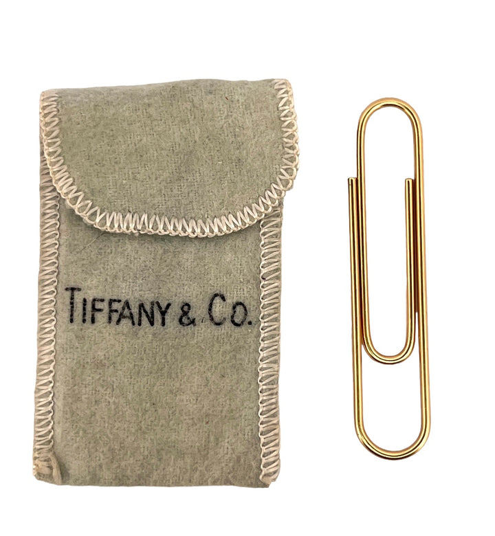 Tiffany & Co. Gold Paper Clip Bookmark Pendant