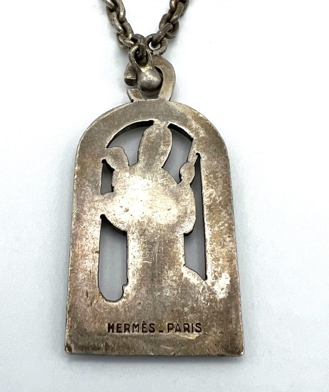 1950's Hermes Silver Key Chain Saint Christopher Charm