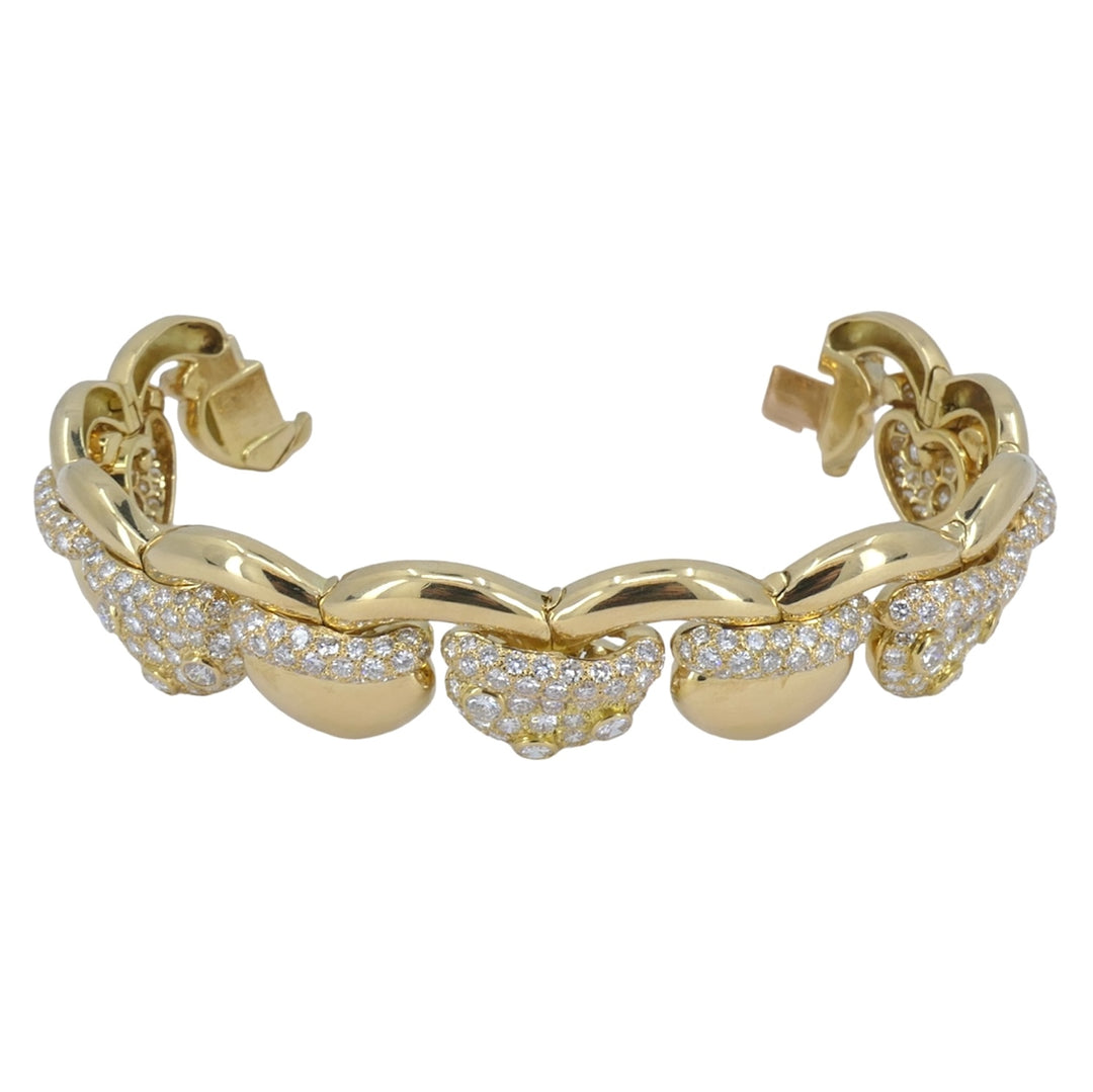 Vintage Fred Paris 18k Diamond Liens de Coeurs Bracelet