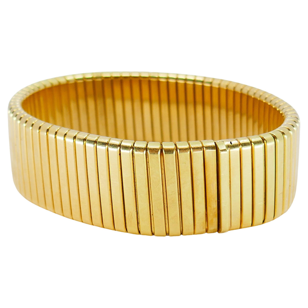 Vintage 18k Gold Tubogas Bracelet