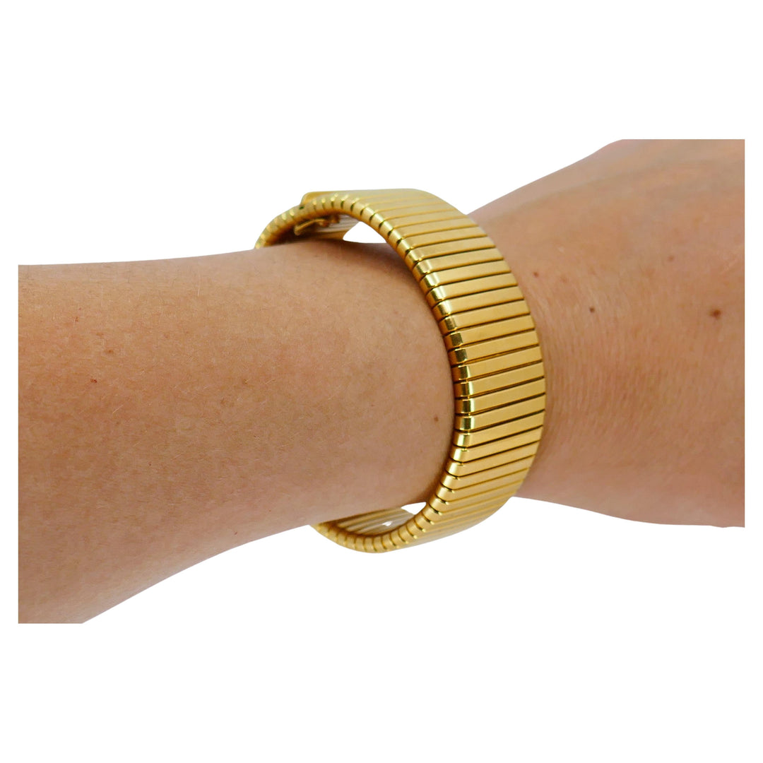 Vintage 18k Gold Tubogas Bracelet