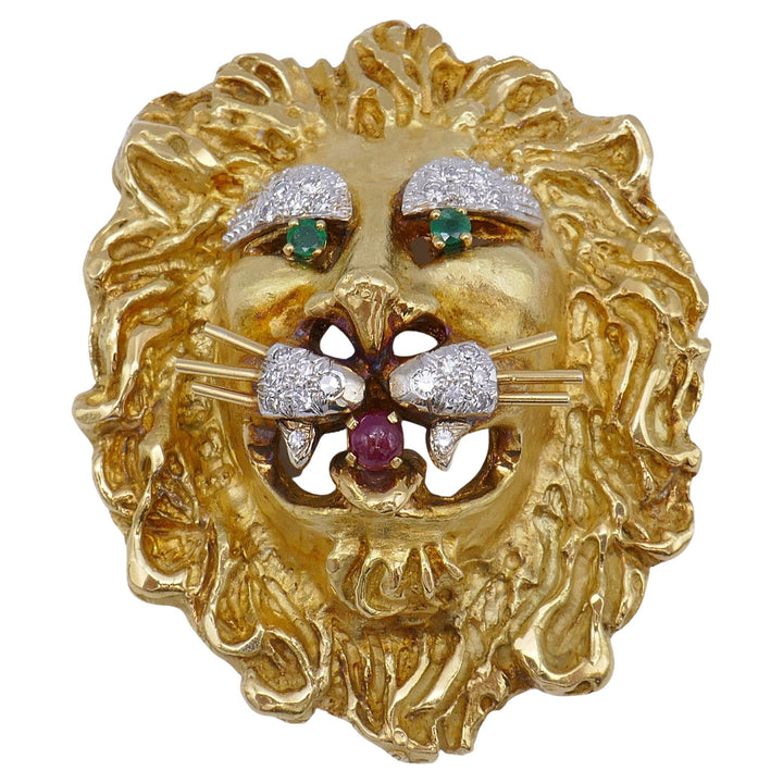 Hammerman Brothers Gold Leo Pendant