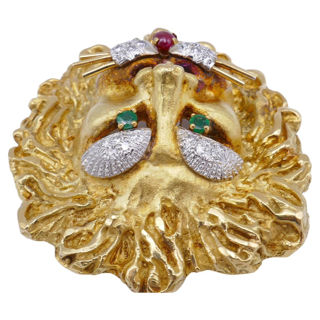 Hammerman Brothers Gold Leo Pendant