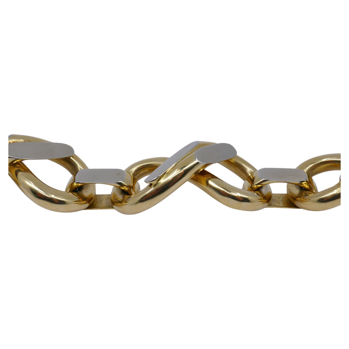 Vintage Heavy Link Bracelet 18k Gold