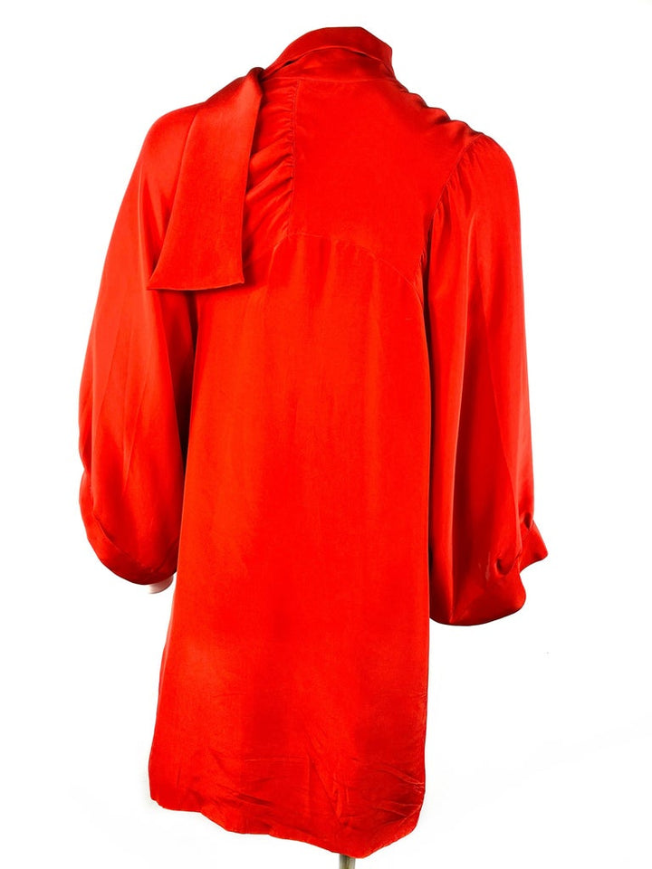 Maison Martin Margiela Paris Red Silk Mini Dress, Size 42