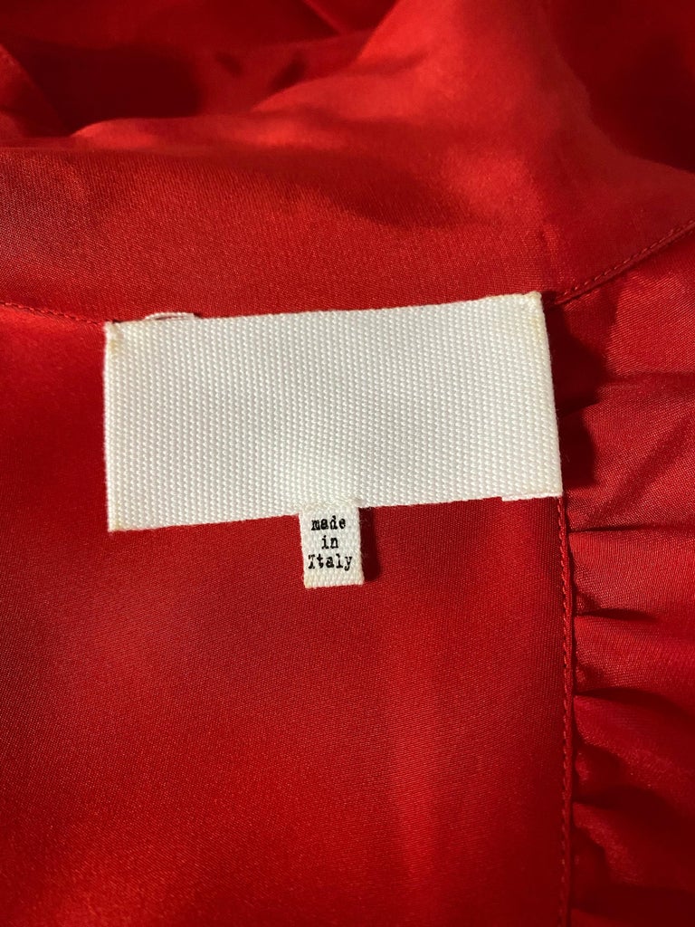 Maison Martin Margiela Paris Red Silk Mini Dress, Size 42