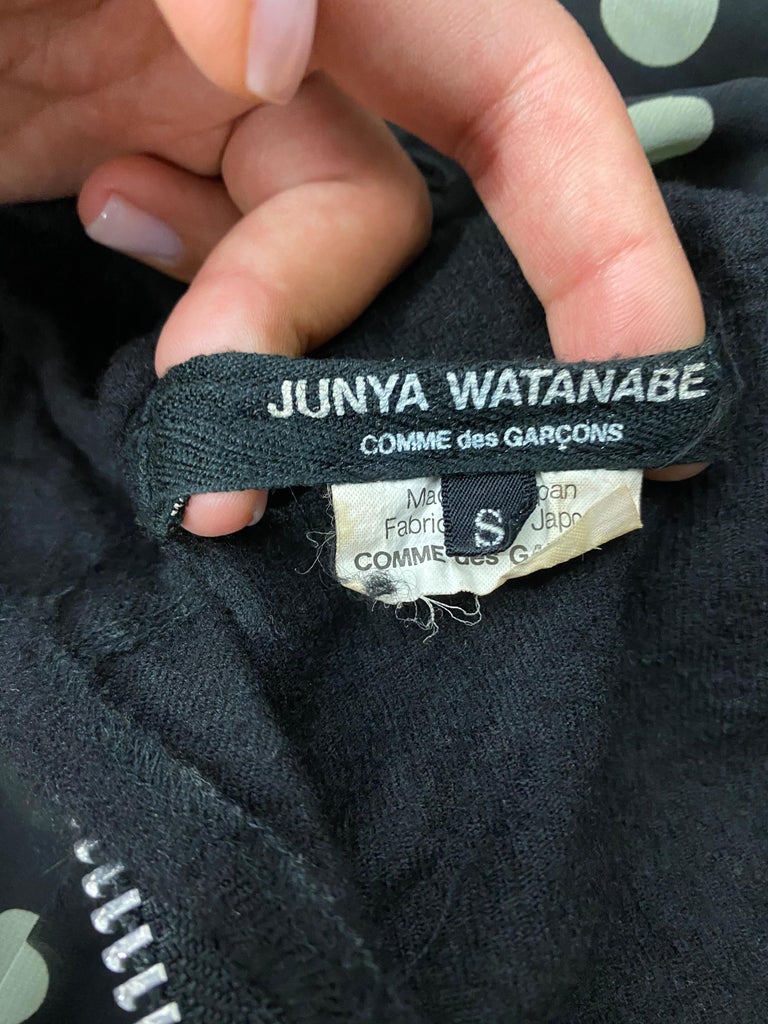 Junya Watanabe Comme des Garcons Black and White Polka Dot Dress Size S