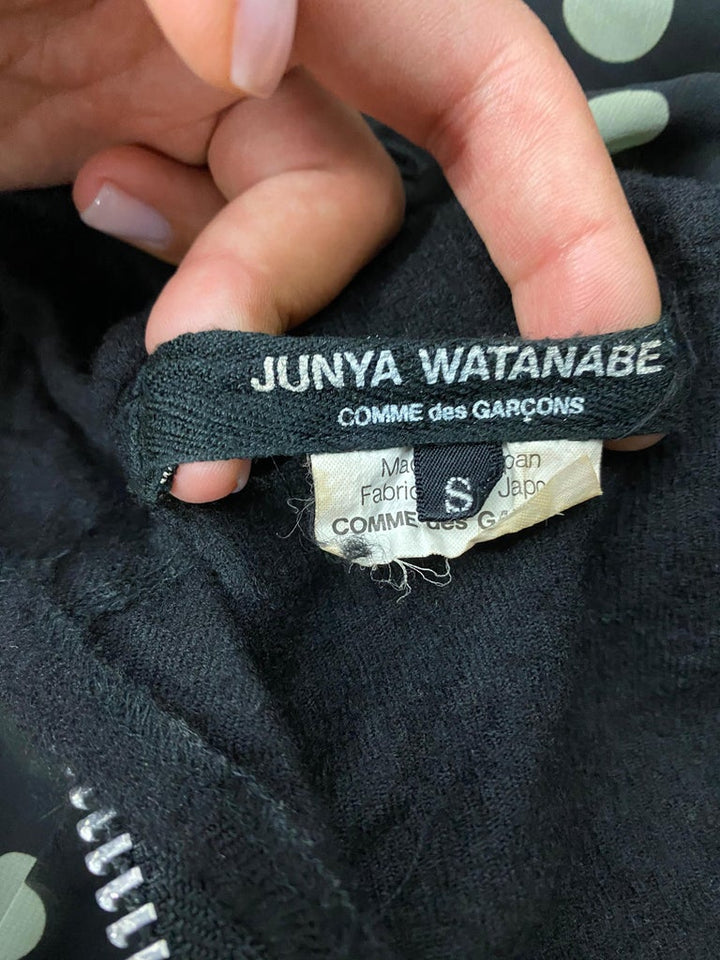 Junya Watanabe Comme des Garcons Black and White Polka Dot Dress Size S