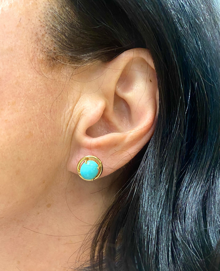 Tiffany & Co. Turquoise Earrings 14k Gold