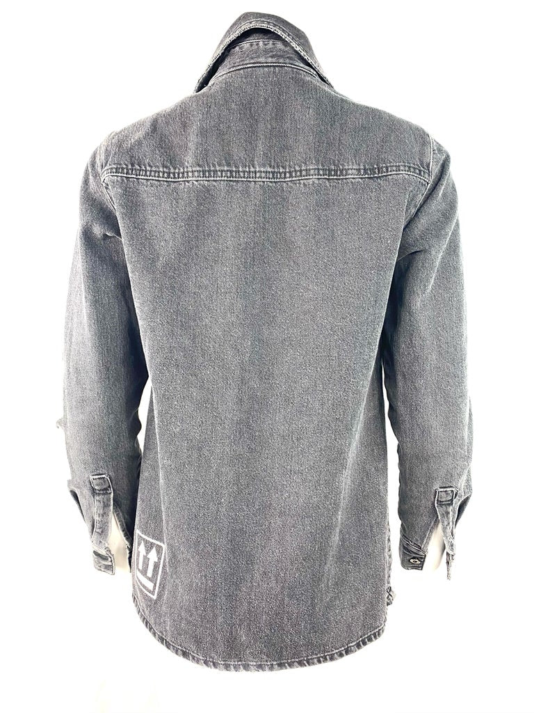 2013 Off- White Denim Shirt Jacket, Size 38