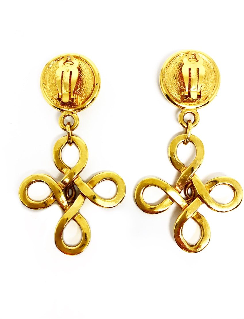 Costume Chanel Dangle Clip- On Earrings