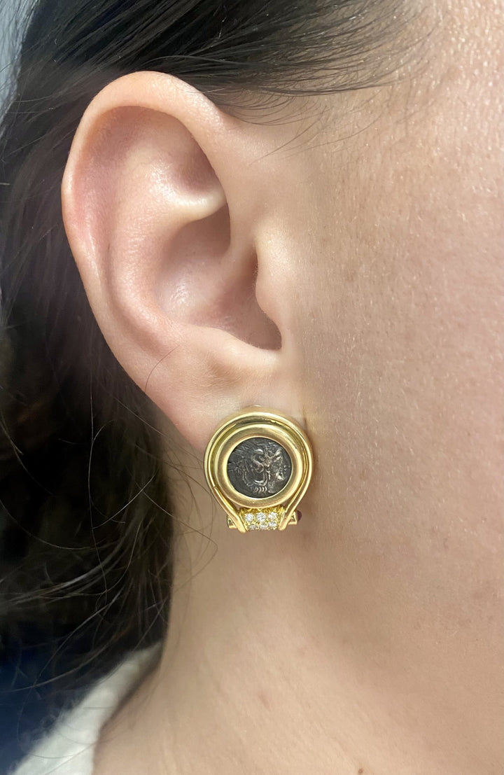 Bulgari Ancient Coin Earrings