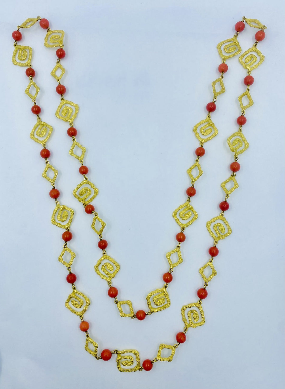 Tabbah Coral Gold Necklace